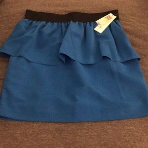 Aqua peplum skirt